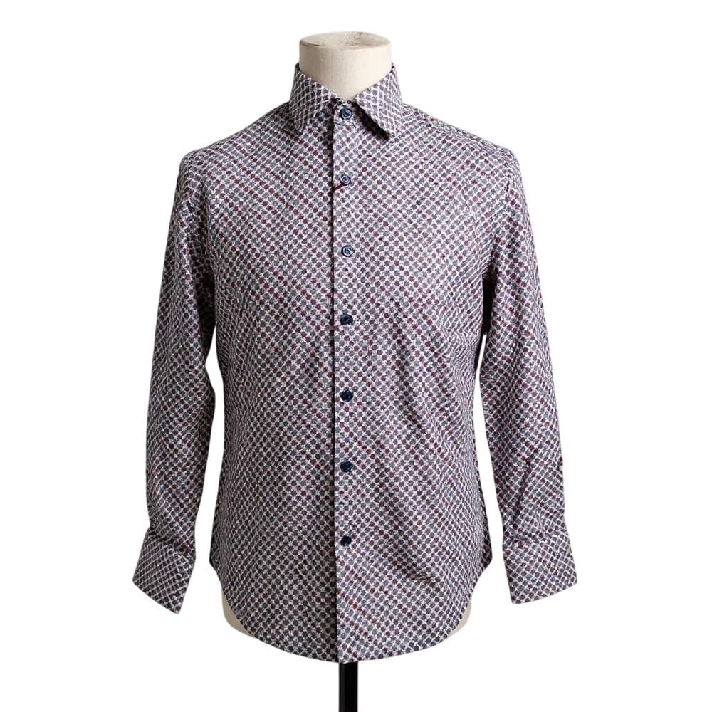 Robert Graham Button Front Shirt Long Sleeve Woven CORTEZ 15.5 M
